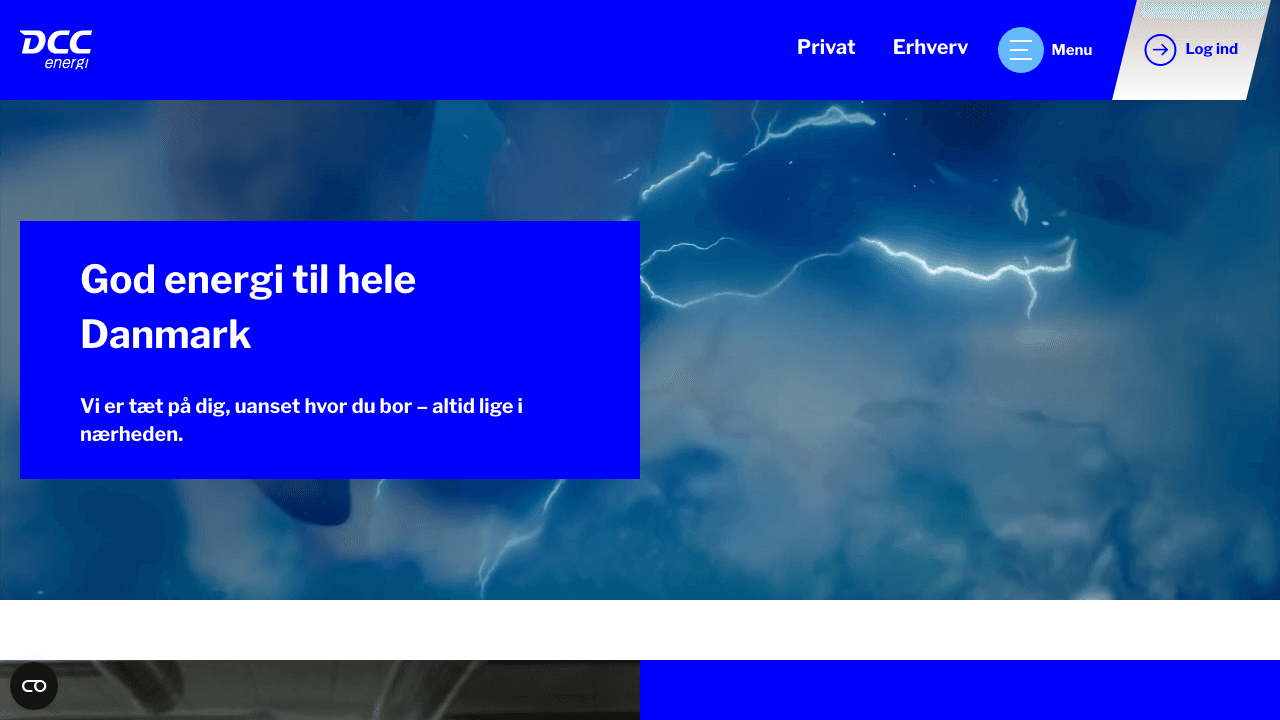DCC Energi hjemmeside