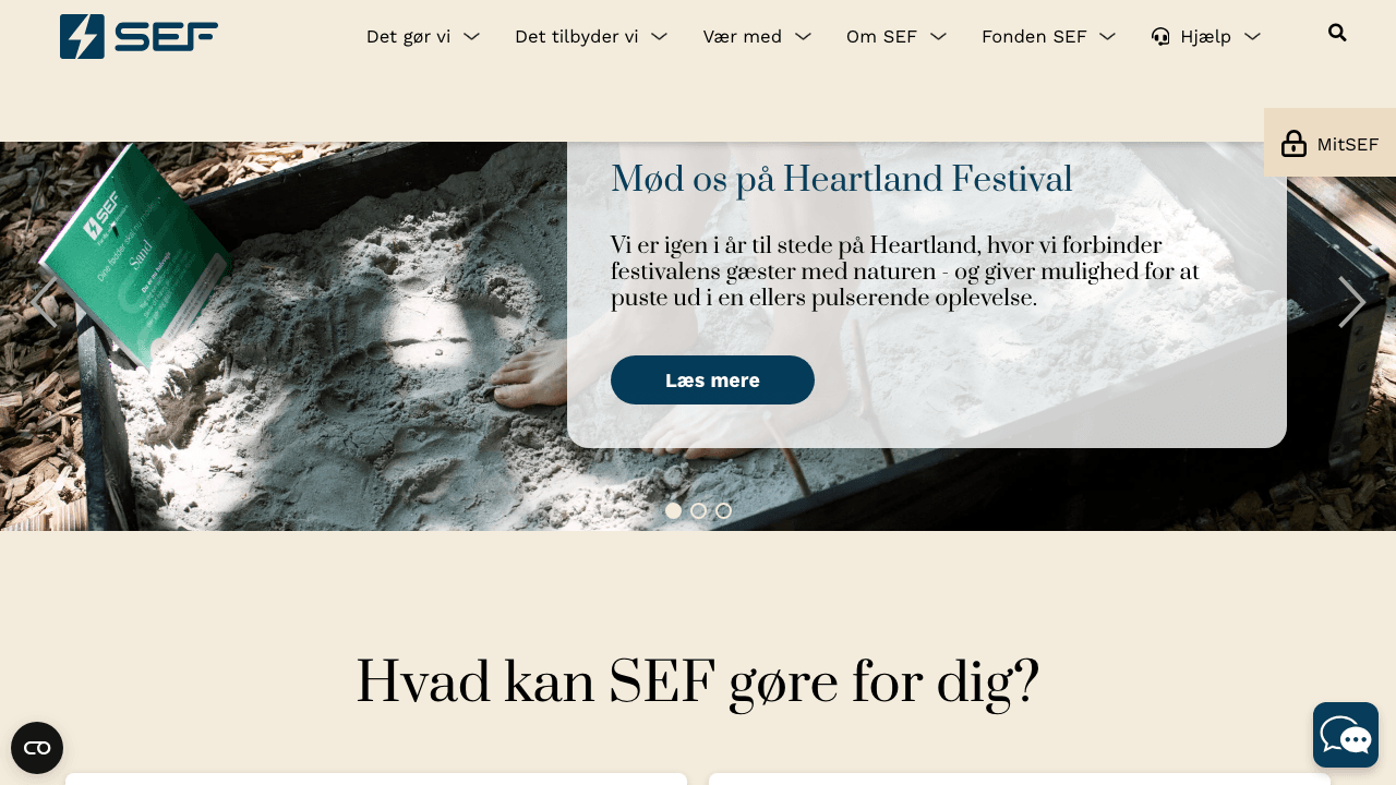 SEF Energi hjemmeside